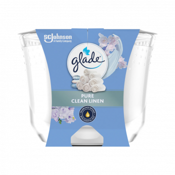 Glade Duftkerze Pure Clean Linen, im Glas, 204g